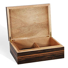 QINJLI Cedar Cigar Humidor, Brown Scacchi Cigar Cabinet con Cedar Rivestimento, Portatile Leggero Viaggi Cigar Box con igrometro elettronico e umidificatore