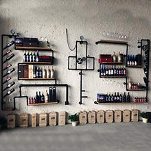 MoDi Wine Rack Retro Style Industriale Tubo di Acqua a Parete Vino Rack (L140 * W20 * H85cm)