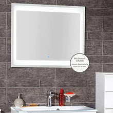 FACKELMANN Kara - Set di mobili da bagno, 3 pezzi, 80 cm, con mobiletto sottolavello, lavabo in vetro e armadietto a LED