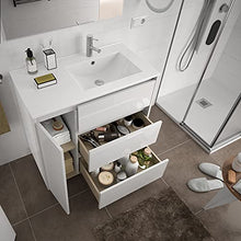 Salgar Arenys Set Mobile da Bagno, Pannelli di truciolato, Bianco Lucido, Extra Grande