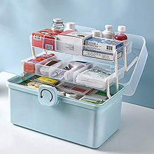 Armadi portatili di medicina di plastica della scatola 3/2 di stoccaggio della medicina blu