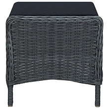vidaXL Set Divani da Giardino 2 pz con Cuscini Polyrattan Grigio Scuro