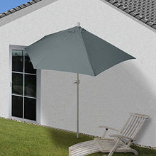 Mendler Ombrellone da Balcone salvaspazio Parla 145x285x252cm Antracite Senza Base