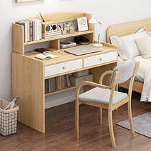 Scrivania Home Office con scrittoio con libreria, Scrivania da Studio Semplice Piccola scrivania per Computer Desktop con cassetti, Stile Moderno e Semplice, Risparmio di Spazio