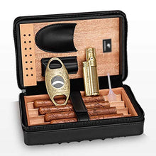 SCDZS Desktop Cigar Humidor Cigar Box di stoccaggio Versatile Strong Seal Resistente all'Usura è Molto Adatto for Viaggi (Color : Black)