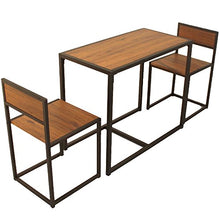 yelloo MOD. Siena Set Tavolo Bar e 2 Sedie Marrone Cucina Sgabelli Mobili