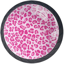 Modello leopardo rosa Pomelli per Porta Set di 4 Pomelli per Mobili Manopole per Cassetti Cucina Armadio Vetro