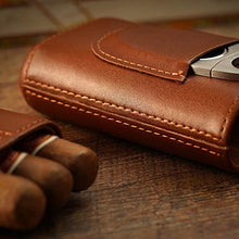 Cigar Humidor, Legno di Cedro Cortex Cigar Cigar Set Scissor Portable Kit Sigaro Umidificatore (152 * 75 * 40Mm)