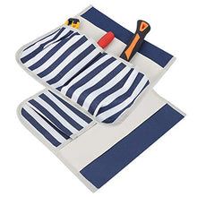 Eddwiin 2PCS Sgabello da Giardino per Sgabello da Giardino Borsa da Appendere Custodia in Tessuto Oxford Durevole(Strisce Blu e Bianche)