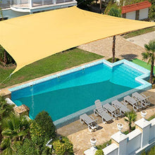 KAISUN Vela Parasole Rettangolare,Protezione Parasole e Anti UV,Impermeabile e Resistente,con La Corda,Tende da Sole per Giardino Balcone Terrazza (2 X 5 m,Blu)