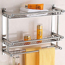 WHSS. Moderno Creativo Argento a Tre Piani 1 Bagno in Acciaio Inox Bagno Rack/Rack/Appendere a Parete