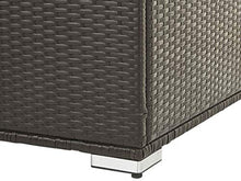 Beliani Scatola per Cuscini Marrone Rattan Sintetico Coperchio 155 x 75 cm 770 L Modena