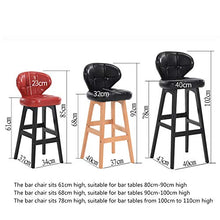Ljings Sedia con Schienale Imbottito per Sedute Ergonomiche, Pub Barstool Patio Barstool Sedie Pub con Schienale, per Sala Pranzo,Bianca,Natural Frame