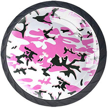 Modello colorato tessuto mimetico Pomelli per Porta Set di 4 Pomelli per Mobili Manopole per Cassetti Cucina Armadio Vetro