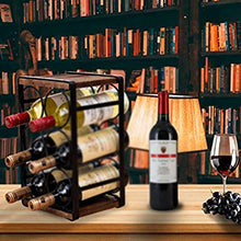 ASDFY Espositore per Vino retrò Espositore per Bottiglie Portabottiglie Portabottiglie impilabile a 3 Livelli Home Restaurant Bar Espositore per Vino