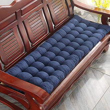 Julycoolmall, morbido cuscino per sedia a dondolo in legno, cuscino rettangolare per sedia a dondolo da giardino, in metallo o in legno (blu scuro, 160 x 48 cm)