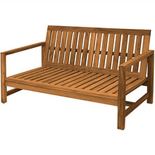 Teako Design Udine - Divano da Giardino, 3 posti, Resistente alle intemperie, Larghezza: 150 cm