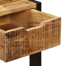 E E-NICES Credenza con 3 Cassetti 110x35x75 cm Legno Massello di Mango