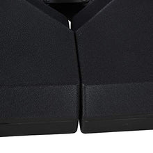 miozzi Base per Ombrellone da Giardino 80x80x50 cm in Plastica 60 Litri Nero