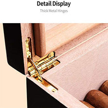 N / C Humidor per sigari da Tavolo con igrometro, Materiale in Legno di Cedro di Alta qualità, Grandi Dimensioni, Superficie Liscia, divisore Regolabile Morbido e Confortevole