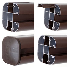 Mendler Frangivento 2X Pannelli Privacy Sarthe WPC Alluminio Premium 375cm Marrone