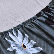 SHANNA Futon - Copridivano Elasticizzato Senza braccioli, Antiscivolo, Elastico e Pieghevole, Adatto per Divano Letto Pieghevole (Fiore Grigio Scuro, Motivo Stampato) - Arredi Casa
