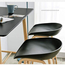 YS Sedia Moderna Semplicità Cucina Struttura in Legno Massello Pedale a Forma Di Anello Mobili Cuscinetto Sgabello da Bar,Giallo