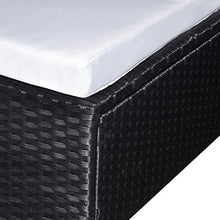 Anself Set mobili da Giardino,Set divani da Giardino in polirattan Nero 16 pz