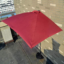 YYBD Ombrello da Esterno semicircolare per Patio da Mercato per Porta e Finestra Ombrellone a Parete con 5 Stecche e Base robuste