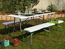 AMANKA - Panca da Birra Resistente alle intemperie, Pieghevole, 182 x 27 x 43 cm, in plastica