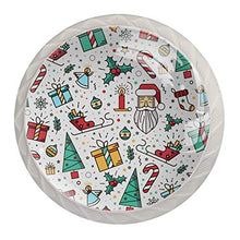 Maniglie per cassetti Manopole per cassetti Manopole rotonde Confezione da 4 per armadietto, cassetti, cassettiere, cassettiere ecc. Natale