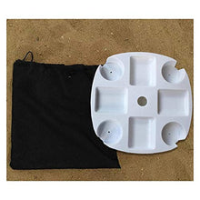 YUEN Vassoio per Ombrellone da Spiaggia con Portabicchieri E Gancio per Appendere Materiale Pp per Patio Giardino Piscina Spiaggia