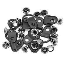 HelloCreate - Set di 100 ganci per lacci da scarpe, con fibbia ad anello, in ottone, per scarpe fai da te, 9 x 14 mm, colore: Nero opaco
