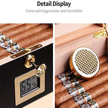 N / C Humidor per sigari da Tavolo con igrometro, Materiale in Legno di Cedro di Alta qualità, Grandi Dimensioni, Superficie Liscia, divisore Regolabile Morbido e Confortevole