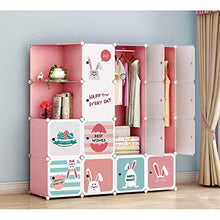 Cassapanche GGJIN Moderno Semplice Economico Piastra Armadio for Bambini dell'Assemblea plastica Piccola Camera da Letto (Color : Pink)