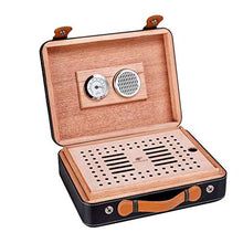 XZJJZ Nero Portable Cigar Idratante - portasigari di Corsa con umidificatore e igrometro