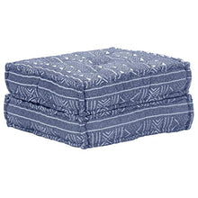 vidaXL Pouf Modulare a 2 Posti Convertibile Divano Morbido Comodo Imbottito Spesso Esotico Sofa Agrippina Poltrona Pouf Indaco in Tessuto