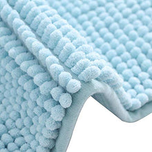 Tappeto Tappetino da bagno Set da bagno in due pezzi rettangolare a forma di U Indossabile per il bagno(Blue-green)