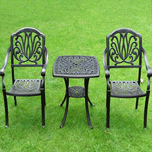 Hmg. Tavolino Rotondo for Esterni in ghisa di Alluminio for Esterni Casual Semplice Europeo in Ferro (Bronzo) (Color : Black)