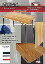 Castelmerlino 28 Tavolo Pieghevole Outdoor Camping Terrazzo Piano in Larice cm 100 x 60