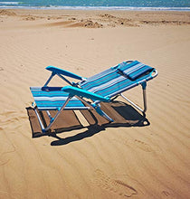 Spiaggina Alluminio Sedia Mare Spiaggia con 4 posizioni (BLU)