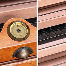 WZHZJ Desktop Humidor W/igrometro-Contiene 80-100 sigari, igrometro, deumidificatore, Cigar Box partizione Bagagli