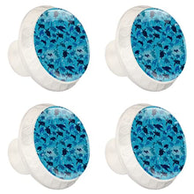 Maniglie per cassetti Manopole per cassetti Manopole rotonde Confezione da 4 per armadietto, cassetti, cassettiere, cassettiere ecc - La Tartaruga Nuota Nell'oceano