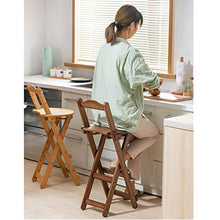 Sedia da Bar Moderna e Semplice in bambù Schienale Pieghevole Design Ergonomico Design a Doppia Traversa, Forte capacità di Carico Materie Prime Naturali