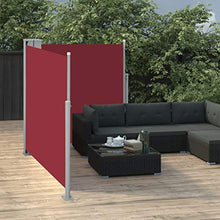 vidaXL - Tenda da sole laterale estensibile, 100 x 600 cm, colore: Rosso
