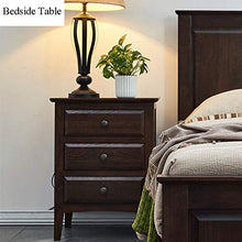 Comodino 3 Cassetto da Letto mobili in Legno Comodino Multi-Function Bagagli Comodino cassetto (Color : Walnut, Size : 51x40x67CM)