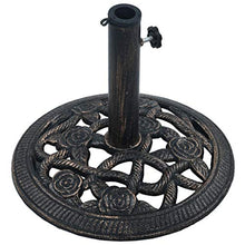 Tidyard Base Ombrellone Nero e Bronzo 9 kg 40 cm in Ghisa