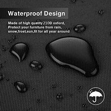 ZYLBL - Copertura per mobili da giardino, 420D, resistente, rettangolare, impermeabile, anti-UV, con presa d'aria