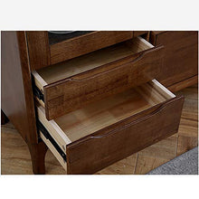 KCCCC Armadio Console Torre di stoccaggio del comò con 2 cassetti e 1 Armadio, Armadio di stoccaggio Sala da Pranzo (Color : Coffee, Size : 40x50x131cm)