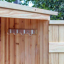 Wiltec Armadio Porta Attrezzi a 2 Ante da Esterno Legno Neutro Ripostiglio da Giardino